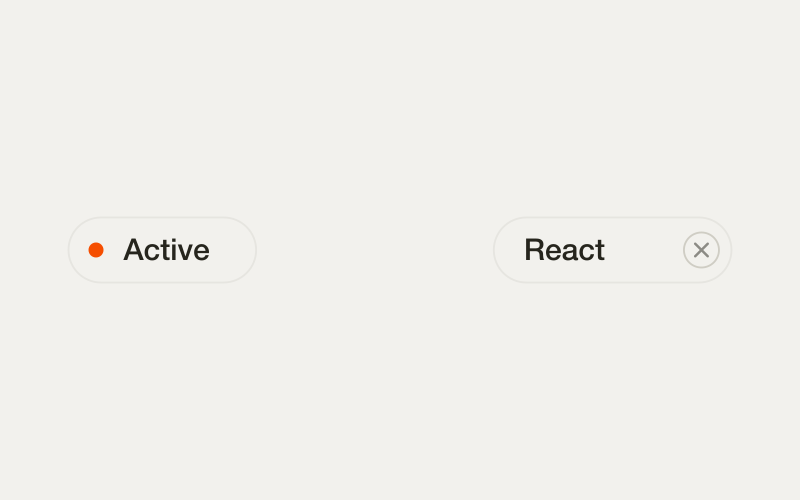 Badge and tag component