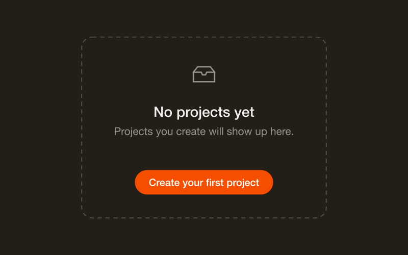 Empty state component