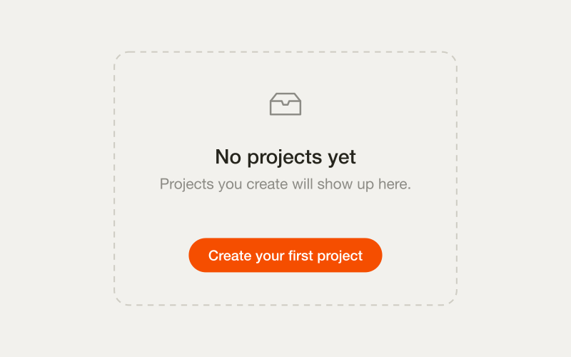 Empty state component