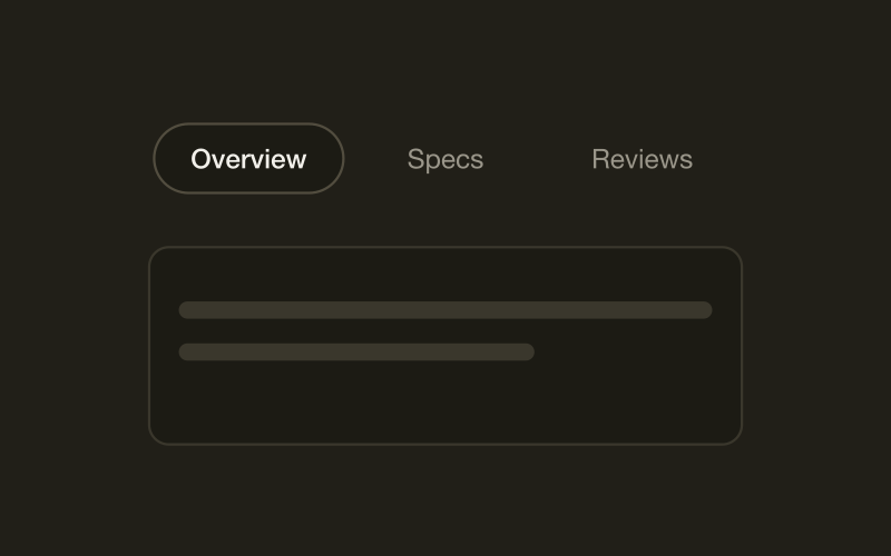 Tabs component