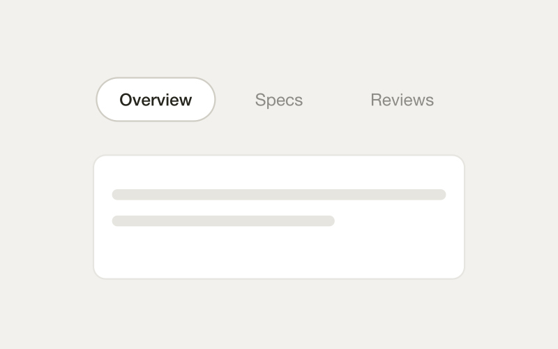 Tabs component